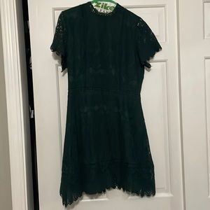Beautiful dark green lace dress